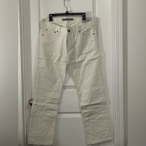 Express Men's Off-White Straight Jeans
